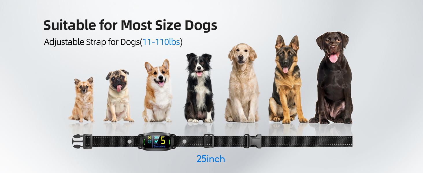 Dog Bark Collar, Rechargeable Smart Collar, Anti Barking Training Collar with 5 Adjustable Sensitivity Beep Vibration, Bark Collar for Large Medium Small Dogs (Black)