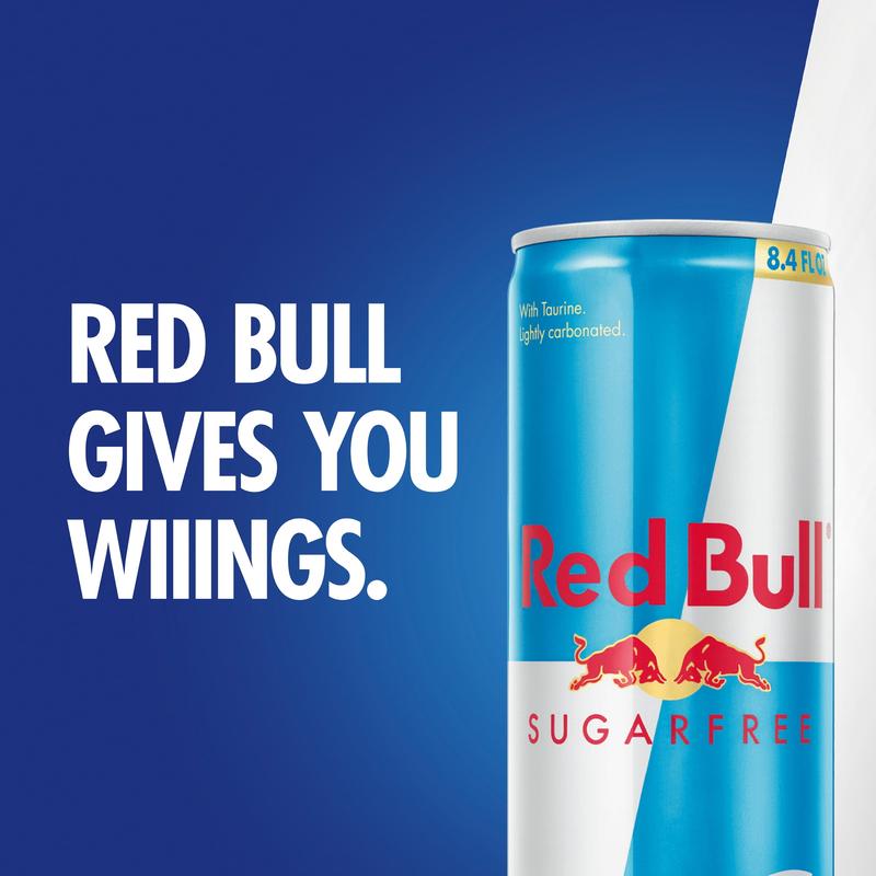 Red Bull Sugarfree Energy Drink, 80mg Caffeine, 8.4 fl oz, Pack of 4 Cans