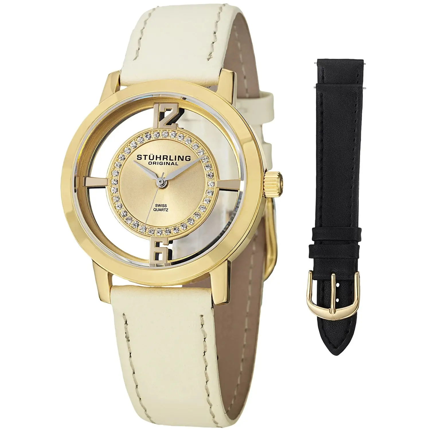 Stuhrling Women's Winchester Gold Dial Watch - 388L2.SET.02