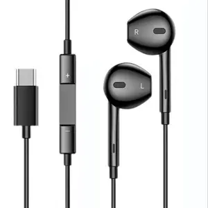 USB C Headphones, Wired Earphones with Mic & Remote Control, Noise Cancelling Earbuds for iPhone 16/15 Pro Max Plus, iPad Pro, Galaxy S23/S22/S21/S20/Ultra Note 10/20, Audio, Headphones Jack