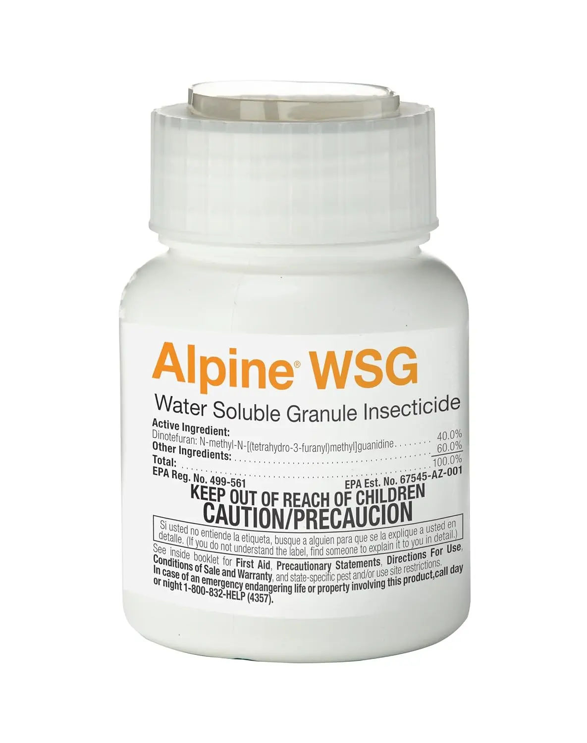 BASF Alpine WSG Water Soluble Granule Insecticide, Indoor Outdoor Pest Control for Ants, Flies, Bed Bugs, German Cockroach