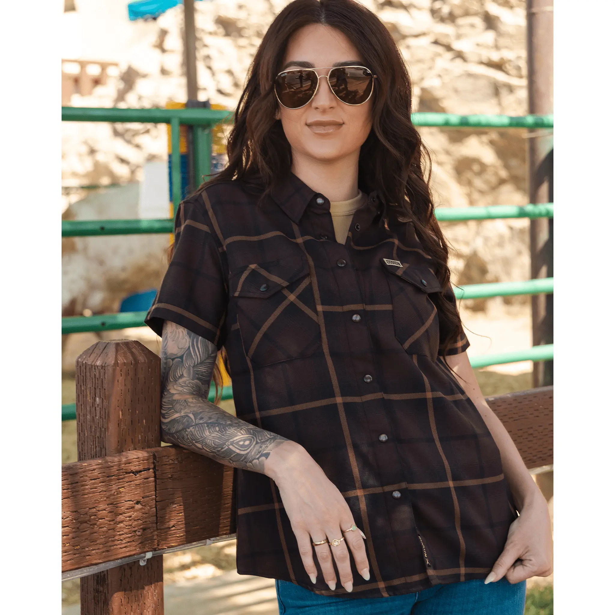 Women's Stockyard Short Sleeve Flannel