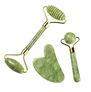 Jade Roller and Natural Stone Spa Set
