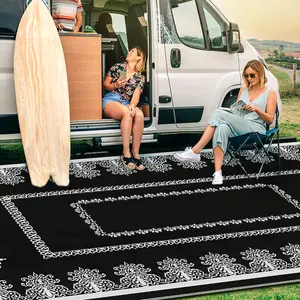 【Today Only!】1 count,Reversible Mats, Contemporary Rugs,Plastic Grass Rugs,  Large Floor Mats and Rugs for Outdoors, RVs, Patios, Backyards, Decks, Picnics, Beaches, Trailers, Camping
