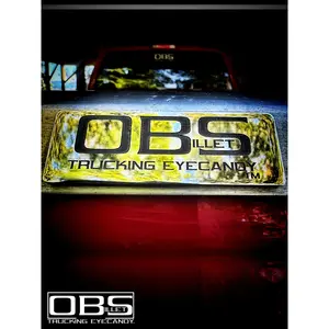 "TRUCKING EYECANDY™" Tailgate Emblem - Regular Engraved - Machined Billet