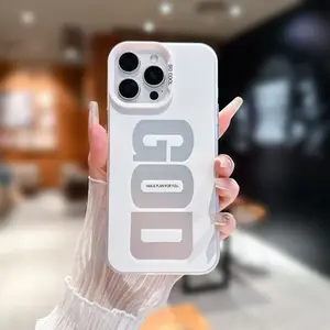 GOD pattern anti-drop mobile phone case, TPU material, suitable for iPhone11, 12, 13, 14, 15, 16, 17promax models, gift, shockproof mobile phone shell, smartphone case