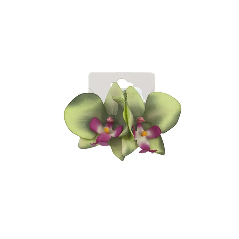 Moth Orchid Flower Stud Earrings - Hypoallergenic Nickel free, Chic Style, Mode Fashion Earrings for Women