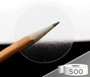 1-1/2" Crystal Clear Wafer Seals: 500/Roll - Pef. & Non-Perf.
