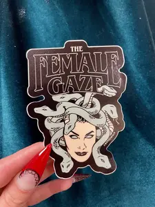Female Gaze Die Cut Sticker