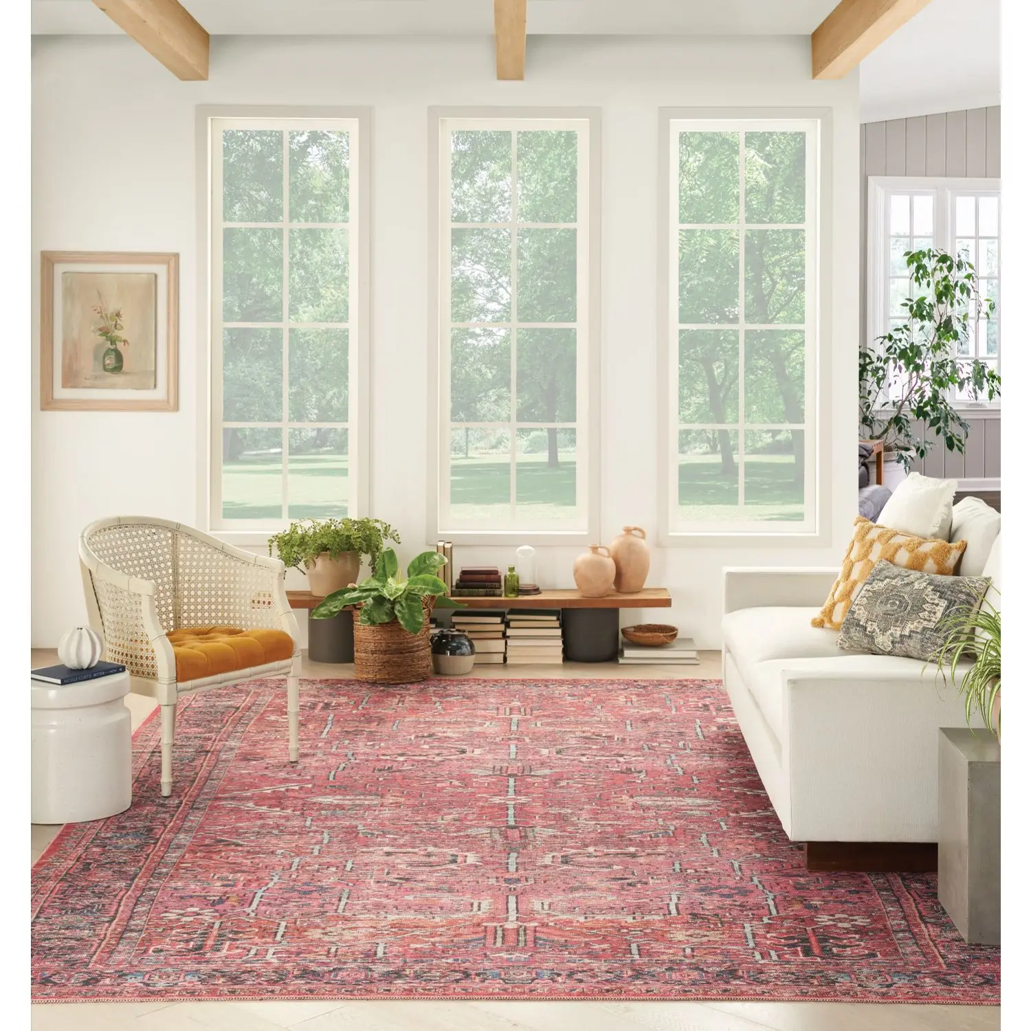 Nourison New Concept Boho Washable Rug - Machine Washable Woven Textured Non-Slip Flatweave Soft Indoor Area Rug, Home Decorative Household Textile Carpet, Machine Washable Rug