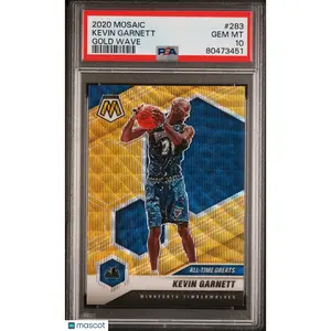 Kevin Garnett PSA 2020 Panini Mosaic Gold Wave #283 10