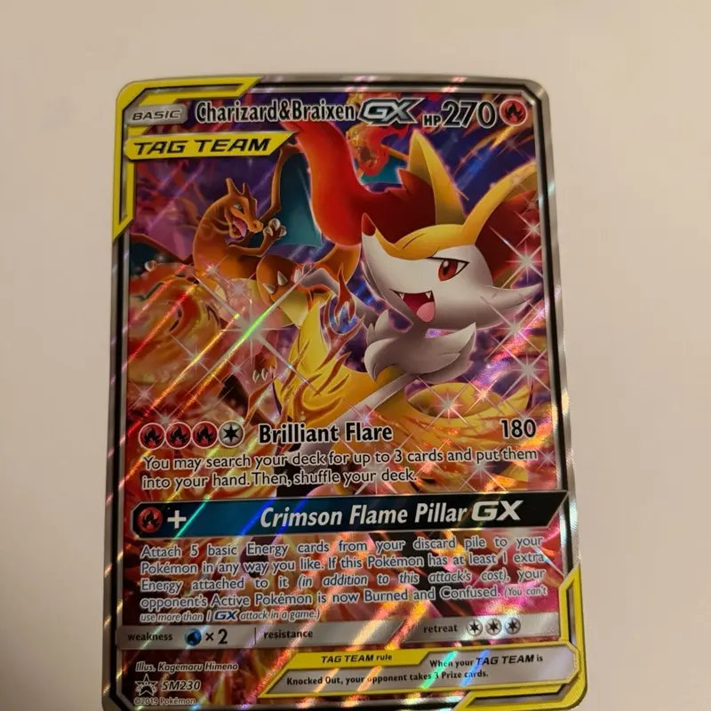 Pokemon Card Jumbo Charizard & Braixen GX - TikTok Shop