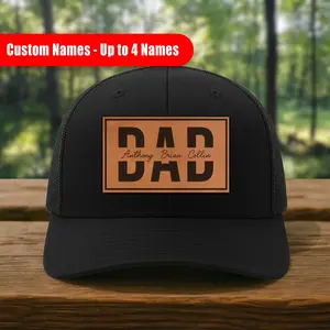 Custom Dad Hat With Kids Names-Personalized Dad Hat-Father's Day Hats-Dad Gift Cap-Dad Gift From Kids-Dad Birthday Gift-Dad Christmas Gift