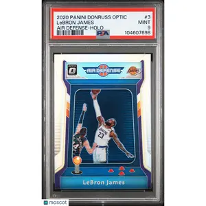 Panini 2020-21 Donruss Optic LeBron James Air Defense Holo Prizm #3 PSA 9