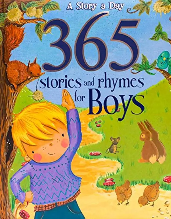 USED Book - 365 Stories and Rhymes for Boys by Parragon Books (Hardcover) - english