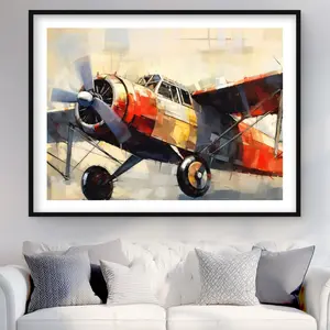 Begin Home Decor C1FM3648GRCOC1 36 x 48 in. Take Off - Man Cave Black Framed Matted Print Wall Art - Home Decor
