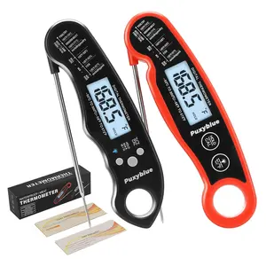 Instant Read Digital Meat Thermometer by - 2 Pack Waterproof & Super Fast Food Thermometer Widely Used for Indoor & Outdoor Cook, Grill, Bake, BBQ, Candy Making