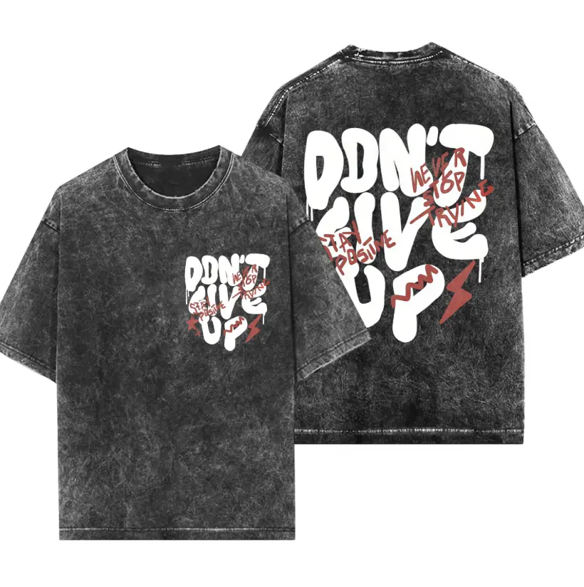Men's PENGINE Tech 16P Washed Cotton Graphic Oversized Tee - Short-Sleeve, Soft, Breathable, Relaxed-Fit, Round Neck, Vintage, Streetwear, Minimalist Techwear Top for Daily Casual Day, Gym Layering, All Seasons, No Shrinkage, 100% Cotton, Garment, Menswea