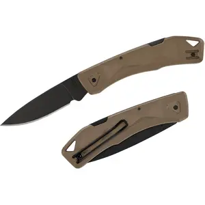 Gerber Gear LST Ultra - Lightweight EDC Knife - Survival Tactical Tool for Hiking, Camping & Outdoor - Compact Folding Pocket Knife - Stainless Steel Blade - Made in USA - Coyote Brown