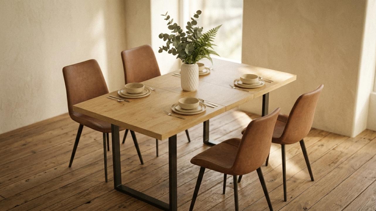 HIPIHOM 7-Piece Modern Extendable Sintered Stone Dining Set, Space Saving Table (130-170cm) with 6 Ergonomic Leather Chairs, Stable Carbon Steel Legs, Scratch Resistant & Easy Clean, Minimalist Furniture for Small Spaces & Modern Home Decor HIPIHOM 7-Piece Modern Extendable Sintered Stone Dining Set, Space Saving Table (130-170cm) with 6 Ergonomic Leather Chairs, Stable Carbon Steel Legs, Scratch Resistant & Easy Clean, Minimalist Furniture for Small Spaces & Modern Home Decor