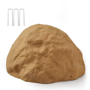 VEVOR Faux Rock Cover, Outdoor Fake Rock Well Pump Cover, Realistic Natural Texture, Lightweight & Weather-Resistant Artificial Boulder for Landscaping Garden Yard Décor, Sandy Brown, Medium Size