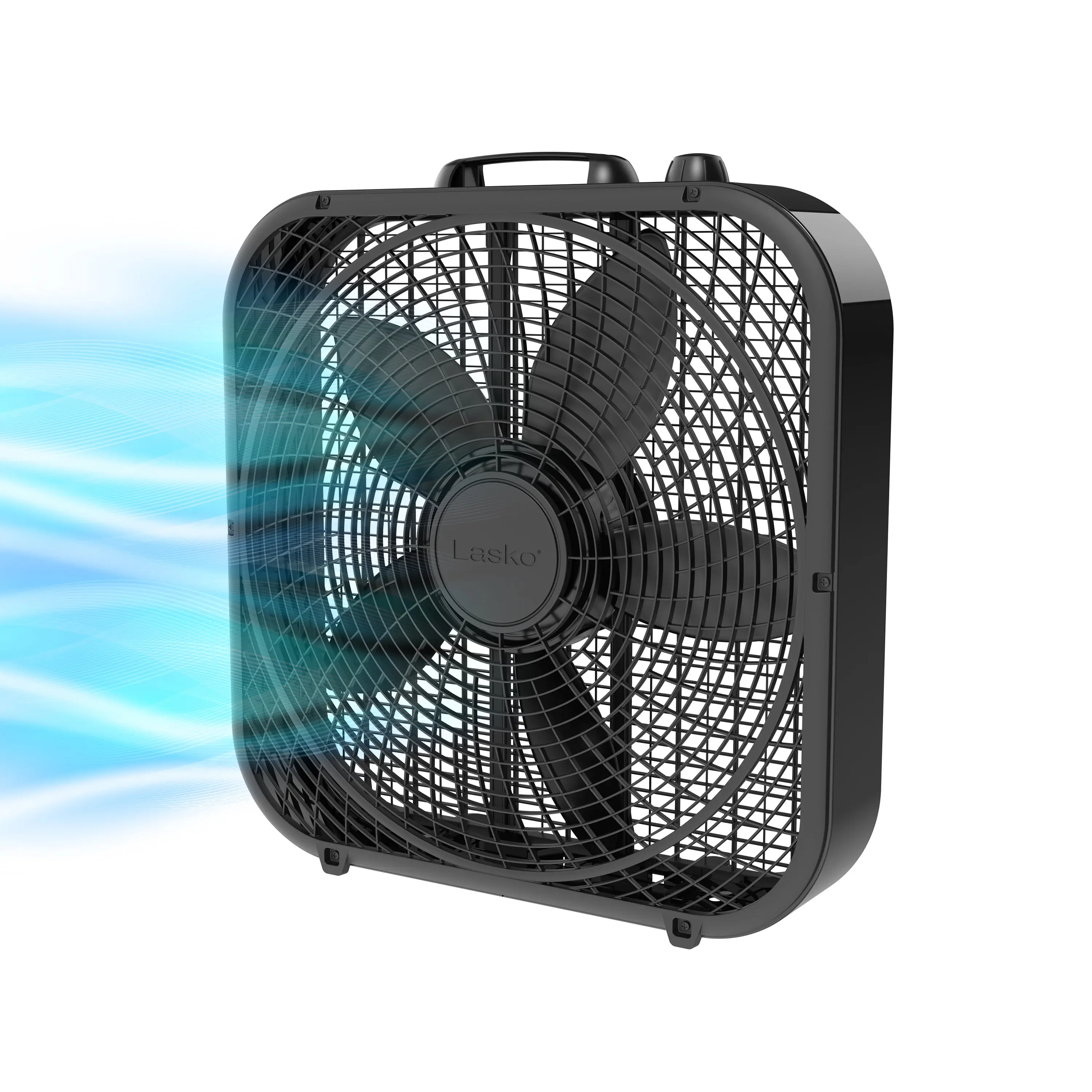 Cool Colors 20" 3-Speed Weather Resistant Box Fan, Black, New, Energy-efficient fan  helps keep you feeling cooler while spending less