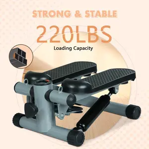 Compact Full Body Toning Mini Stepper with Resistance Bands Stair Machine Ideal Home Workout Gear for Small Spaces