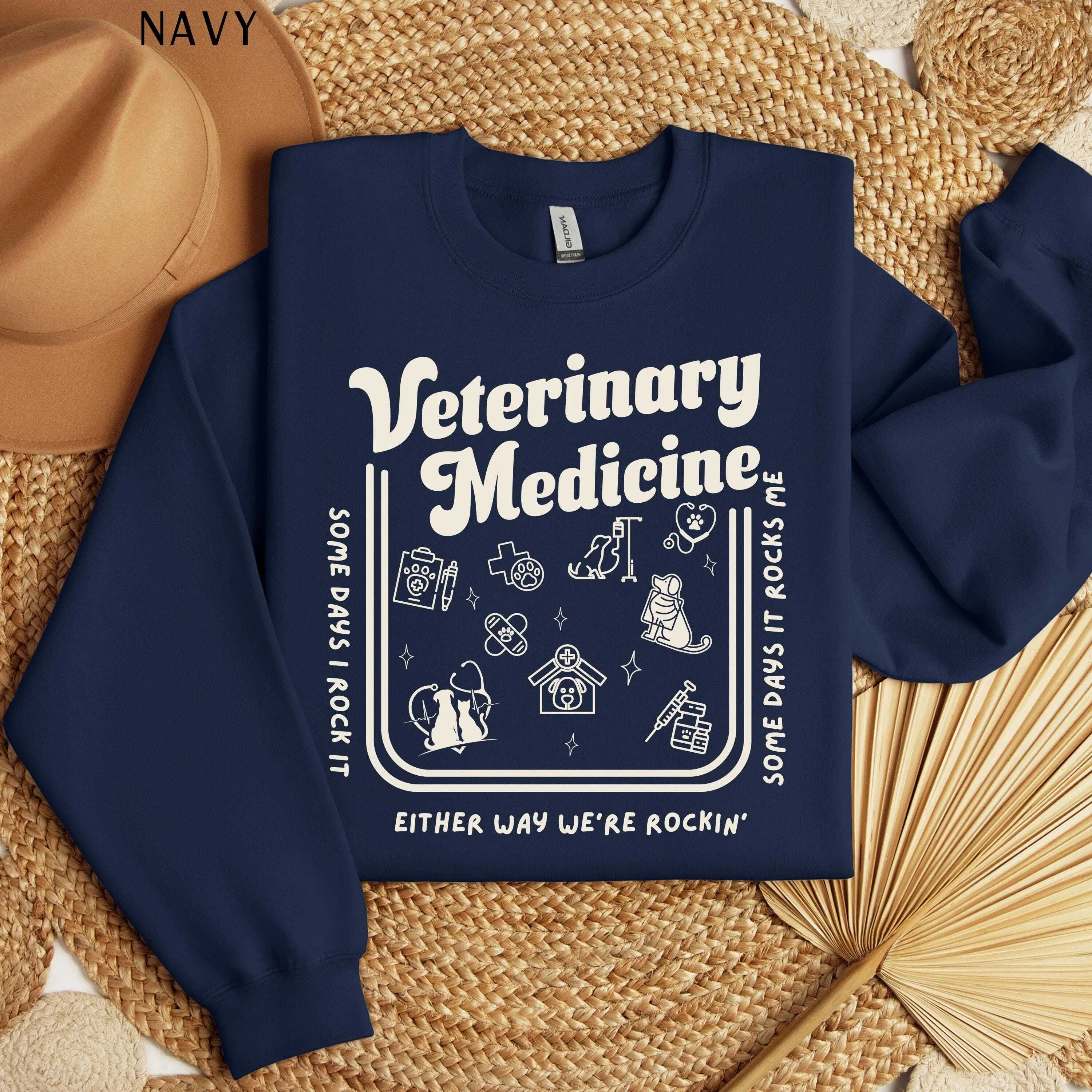 Veterinary Medicine  Short Sleeve T-SHIRT / Sweatshirt , Vet Medicine Rock It Sweater, Vet Tech Week Gift, Vet Nurse Crewneck, Vet Student Graduation Gift
