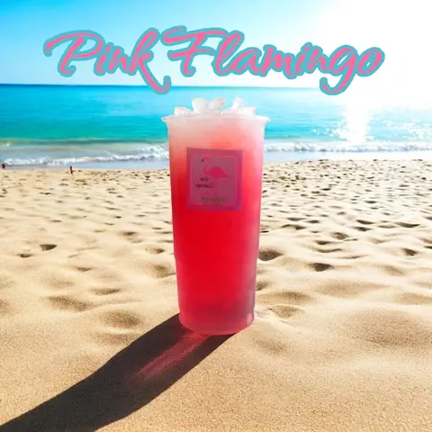 Pink Flamingo Loaded Tea - Strawberry & Coconut flavor, 298mg of Caffeine, 3.75 Calories, Less than 1 Carb, ZERO SUGAR