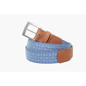 Carmel-by-the-Sea Woven Belt - Sky Blue/Admiral Blue