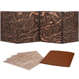 LYNX 3D Faux-Leather Customizable Game Master Screen (DM/GM) For RPGs like Dungeons & Dragons (D&D), Pathfinder etc.