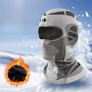 ‌Unisex Balaclava Ski Mask Helmet-Compatible Windproof Winter Face Cover Warm Snow Sports Face Protection‌ Men Thermal Ski Mask Ski Mask Chain Protective Mask Skiing Outdoor Dustproof Mask