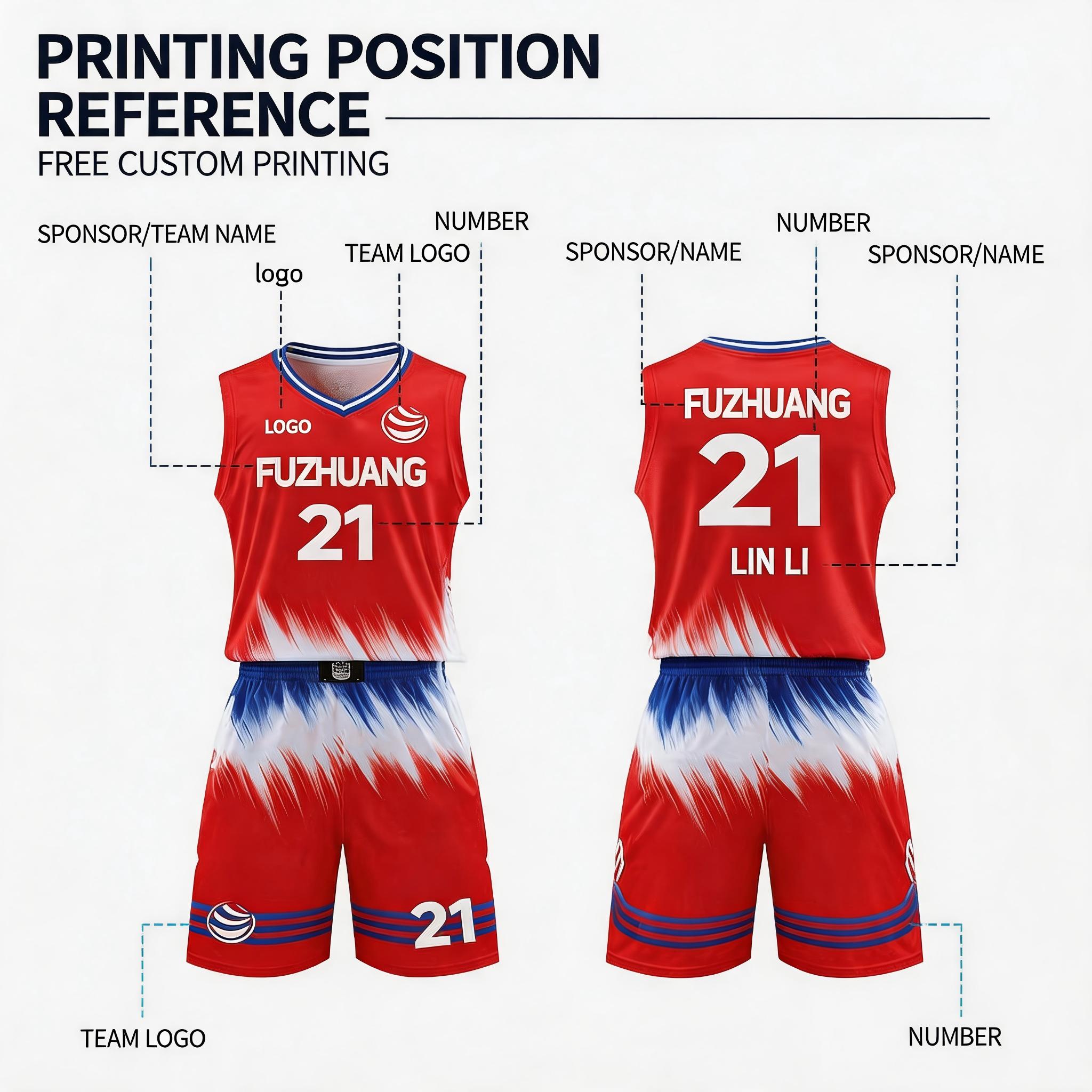 Custom Basketball Uniforms Short Sleeve Tops & Shorts Set - Quick Dry, Lightweight, Breathable, Moisture-Wick, Sublimated Print, Athletic Cut, Customizable Name/Number for Men & Kids Team Game Play, Unisex, Multi-Size