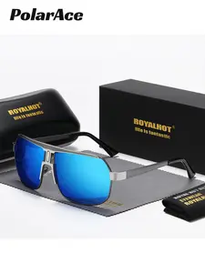 PolarAce 1 Piece Unisex Full Frame Sunglasses，Frog Frame Sunglasses UV400 Exudes refinement