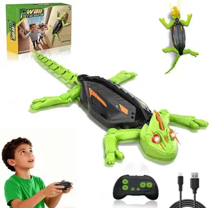 RC Wall Crawler lizard, Rechargeable Remote Control Robot Kids Toys, Wall Climbing Funny Prank Toys Birthday Gifts for Boys & Girls Ages 4 and Up