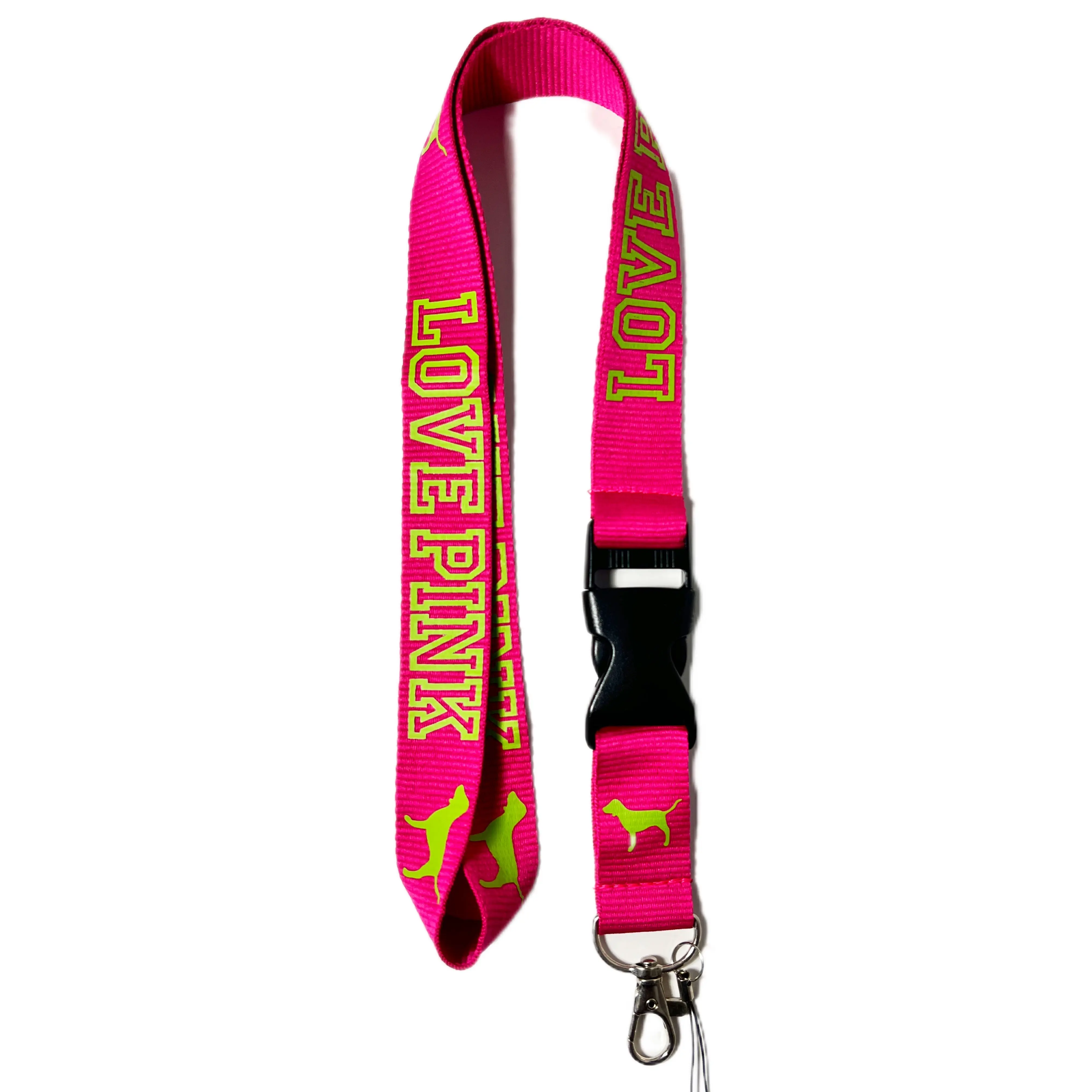 NEW Love Pink Lanyard Keychain Pink