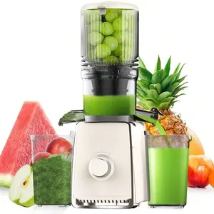 Cold Press Juicer, Celiberry Slow Masticating Juicer Machines With 4.1" Large Feed Chute Fit Whole Vegetable And Fruit, Self Feeding Slow Juicer Easy Clean, Quiet Motor Juice Extractor