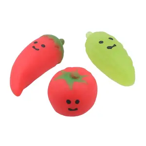 2 1/2" Mini Vegetable Mochi Squishy Rubber Stress Toys - 12 Pc.