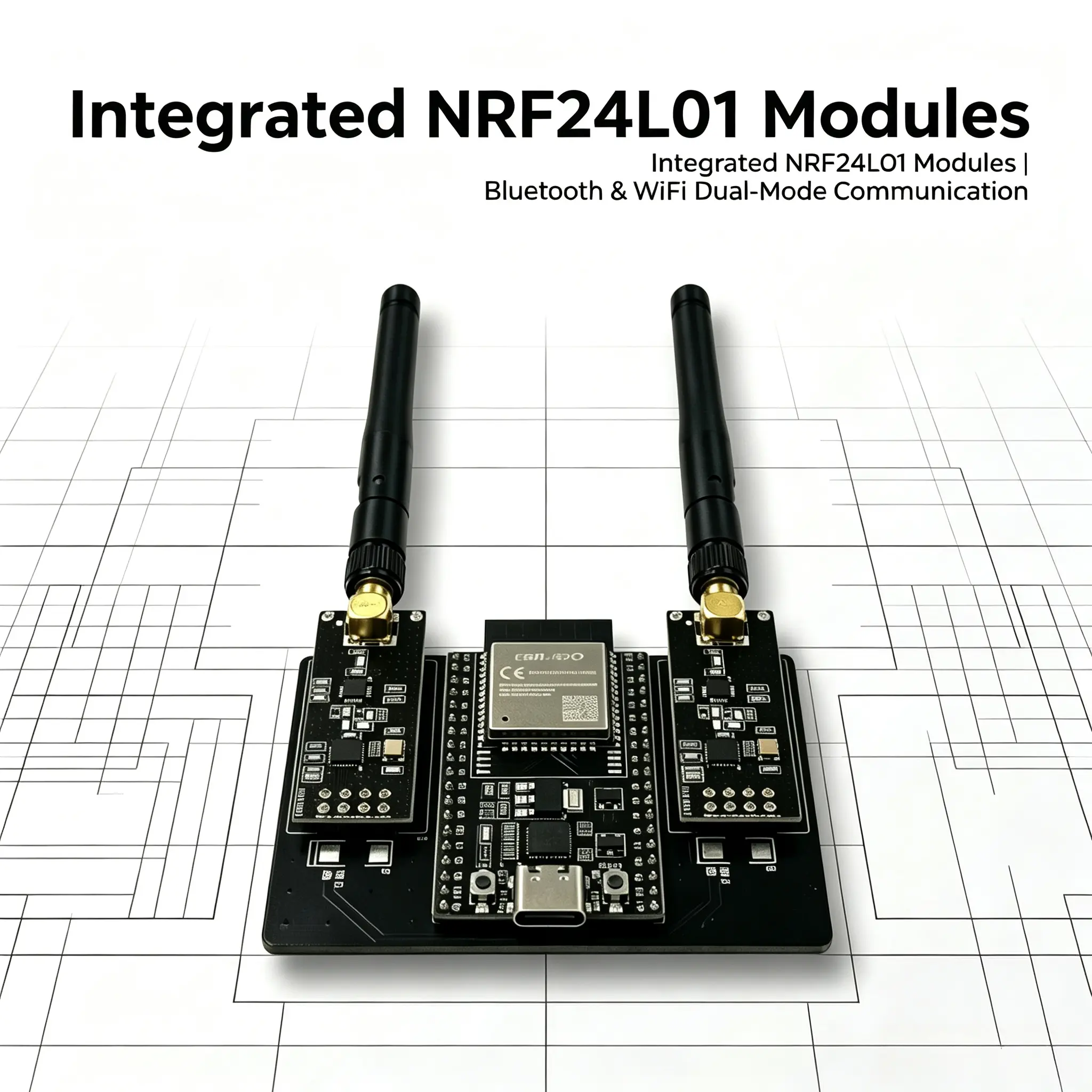 ESP32-DevKitC development board with NRF24L01 PA LNA module 2.4G Bluetooth WiFi