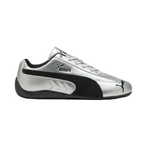 PUMA Mens Speedcat Metallic Lace Up Sneakers Shoes Casual - Silver