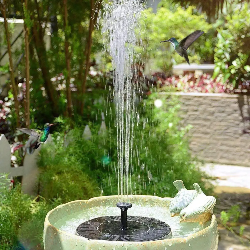 Solar Powered Pond Fountain Pump, Solar Water Fountain, Summer Outdoor Water Feature for Garden, Swimming Pool, Fish Tank, Garden Decor Supplies