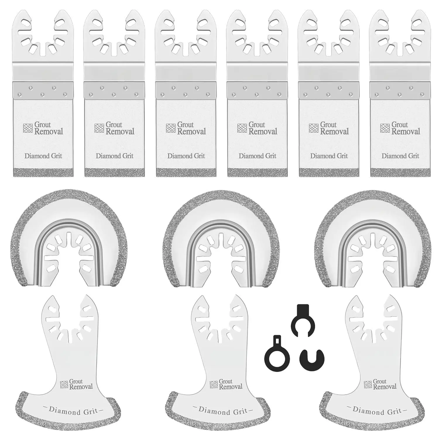 12 count for Oscillating Tool, Grout Removal with 3 Adapters ...