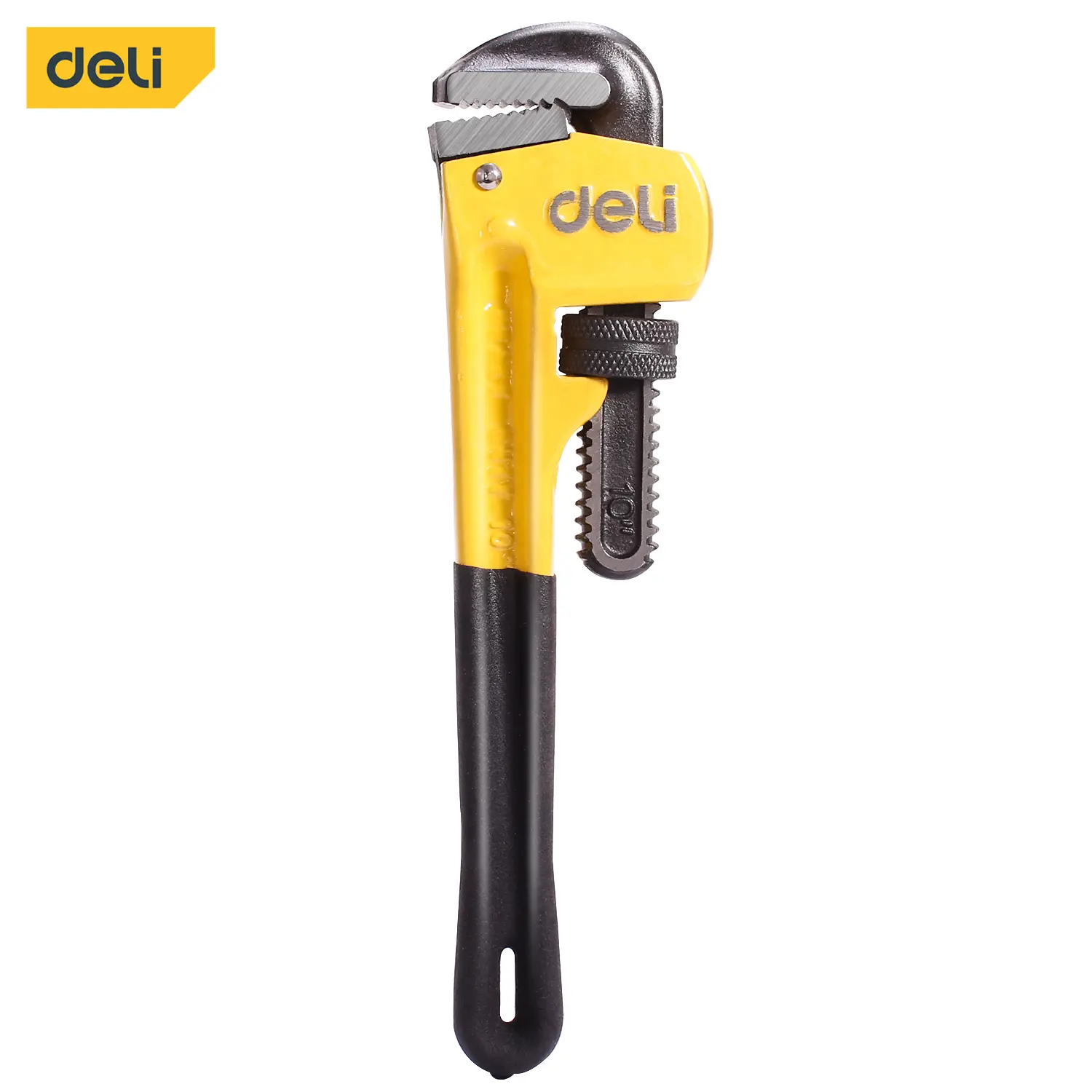 10-Inch Heavy Duty Pipe Wrench Adjustable Plumbing Wrench Aluminum Straight Pipe Wrench
