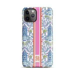 Chinoiserie Snap case for iPhone, Bridal Gift, Personalized Gift, Monogrammed iPhone Case, Preppy iPhone Case, Chinoiserie iPhone Case