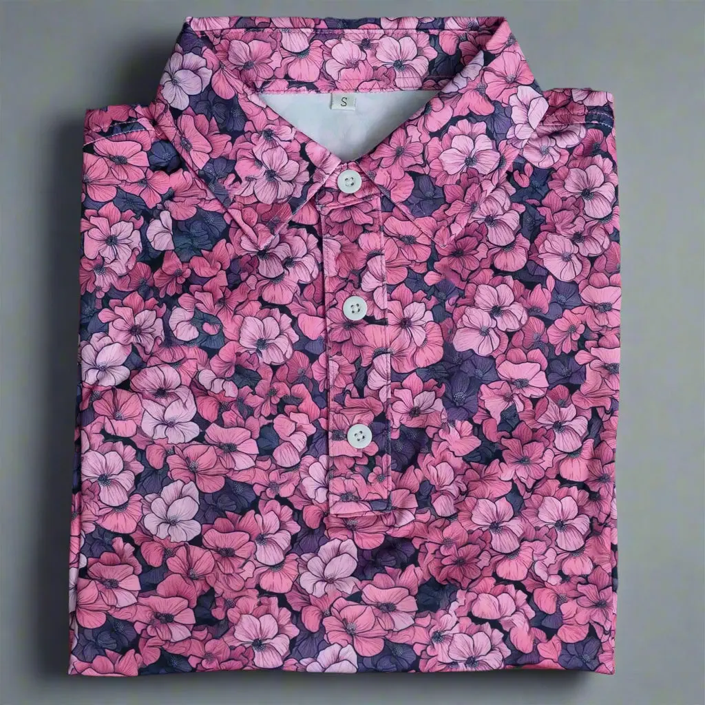 Fairway Men's Floral Polo Shirt for Golf and Casual Wear - Menswear golf  polo