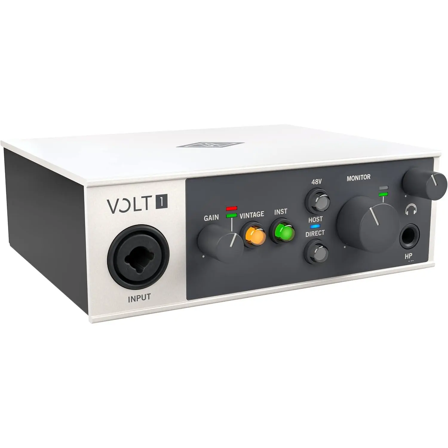 Universal Audio Volt 1 USB Audio Interface, 1-In/2-Out Recording Interface with Microphone Preamp, Hi-Z Instrument Input, 24-Bit/192 kHz Audio, USB-C Connectivity, Smartphone, Studio & Home Recording
