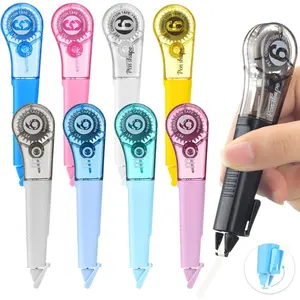 9 Pack Correction Tape Pens 1/5" X 236", 9 Colors Correction Tape, Comfortable Pen Shape Correction Pen, Easy to Use Applicator for Instant Correction, Ideal for Students School Office Supplies