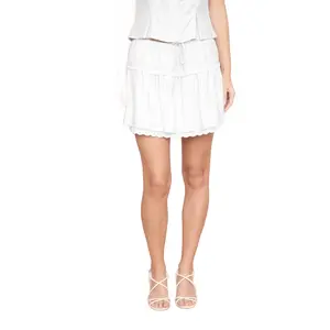 Quinn Eyelet Lace Trim Skirt