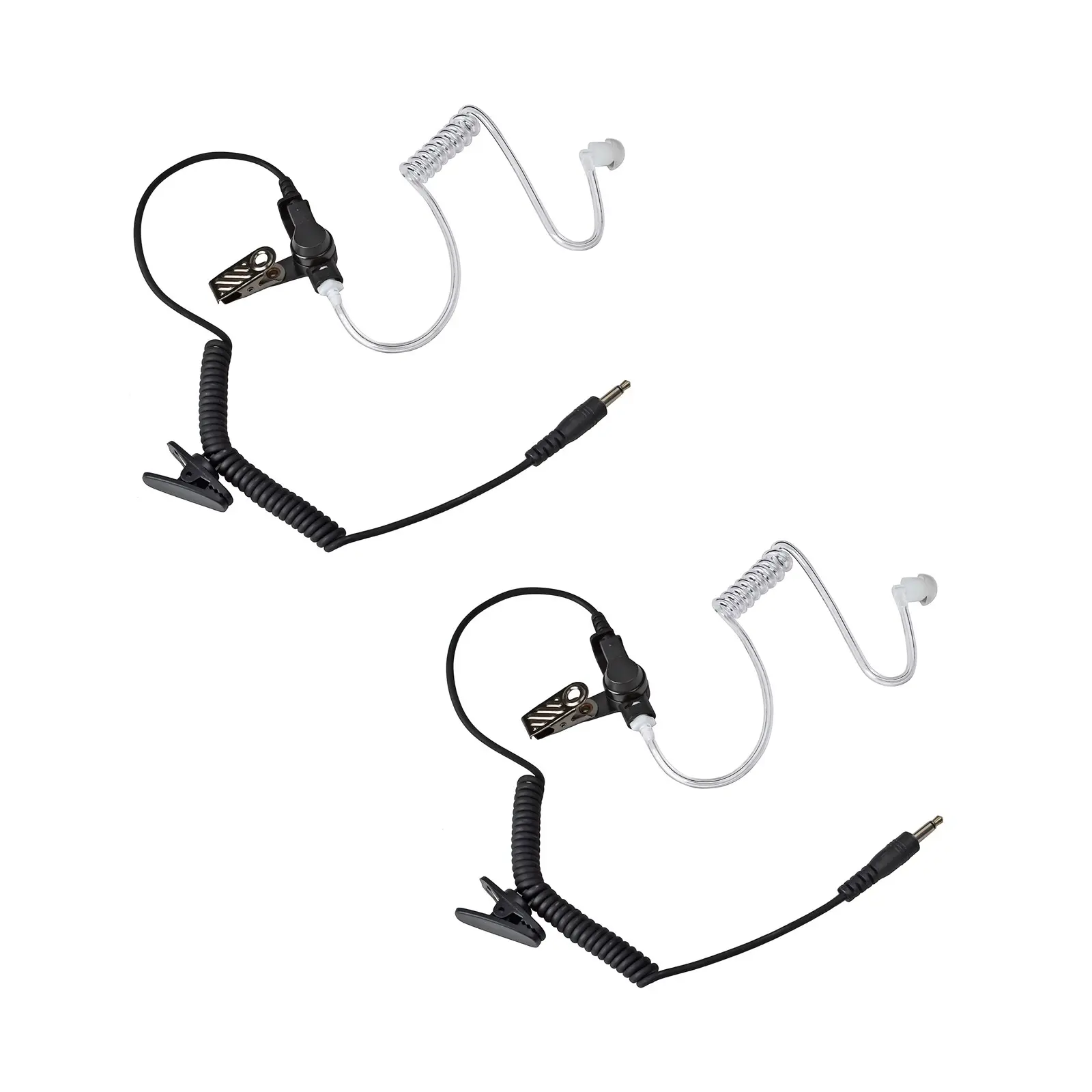 YNIBST 3.5mm Receiver/Listen Only Surveillance Radio Earpiece with Acoustic Coil Tube Walkie Talkie Headset for Security, Police and Law Enforcement Use, Compatible with Two-Way Radios, Portable Hands Free Transceivers and Radio Speaker Mics Jacks(2 pack)