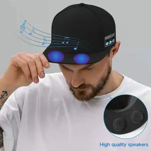 Touch Two Music Hat with Enhanced Bluetooth 5.0 HD Sound Technology for Commuting Sports Home All Hold Cycling Beanie Hat Solar Sun Protection Versatile - Commute